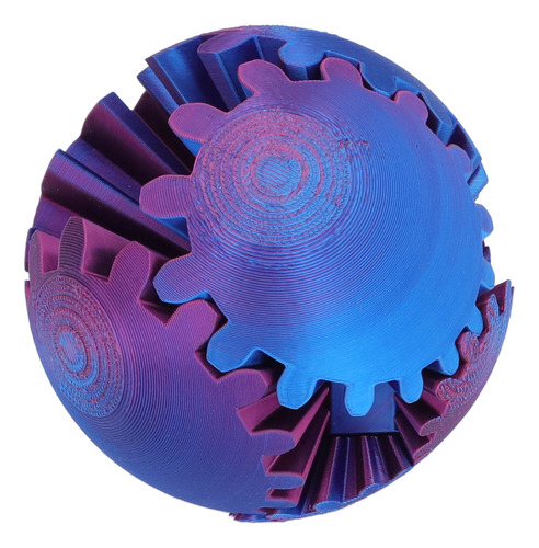 La Bola Gear Sphere De Color Azul Impresa En 3d Alivia El Es