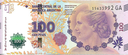 Bottero 4341 $100 Evita Serie Ga Sin Circular Palermo