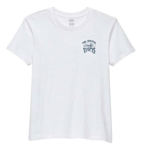 Remera Vans Mujer Vantasy Trip Crew Manga Corta Blanca