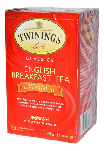 Té Twinings English Breakfast Tea 20 Sobres