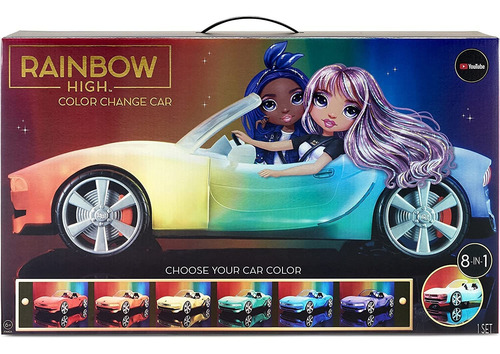 Vehículo Convertible Rainbow High Color Change Car