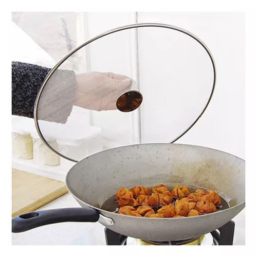Protector de salpicaduras de aceite de cocina plegable, cocina cocina  sartén salpicaduras de aceite cubierta de estufa de gas anti salpicaduras