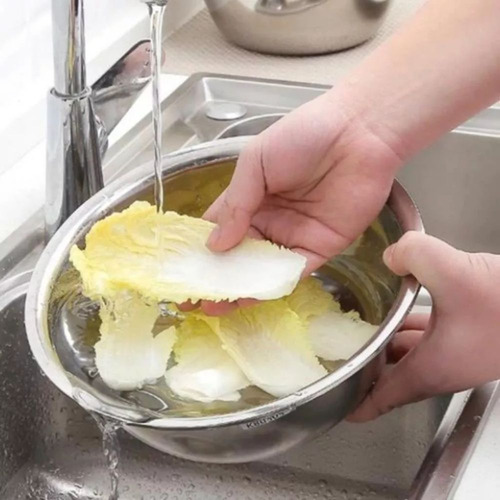 Conjunto 4 Tigelas Saladeiras Bowl Bacias Multiuso Em Inox