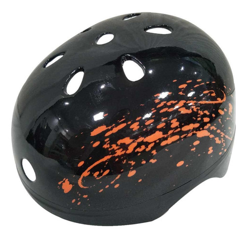 Capacete Juvenil Pro Unitoys Ref.1375 - Preto/laranja Cor Preto Tamanho Único