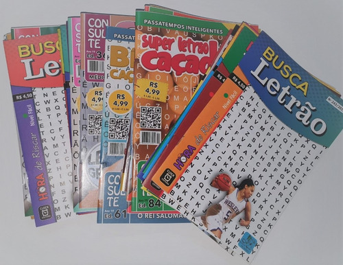 Kit 60 Revistas Caça Palavras - Sem Repetições