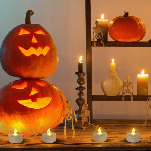 Velas De Té Con Pilas, Luces De Té Led Sin Llama Realistas Y