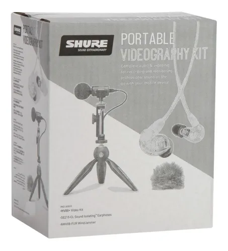 Kit Shure Micrófono Mv88 Audifono Se215-cl Shure Smv88 Graba