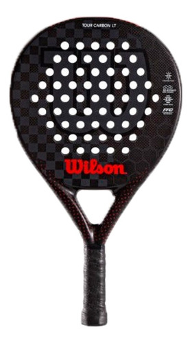 Paleta Wilson Padel Tour Carbon Lt Negro-rojo Cli