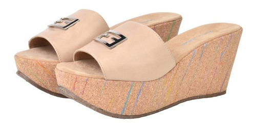 Imagen 2 de 5 de Zuecos Sandalias De Cuero De Mujer Demi - Ferraro