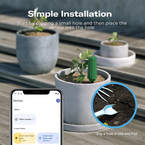 Sensor De Humedad Del Suelo Inteligente De Thirdreality, Hub