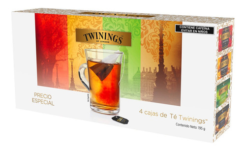 Té Surtido Twinings 4 Cajas De 25 Sobres C/u