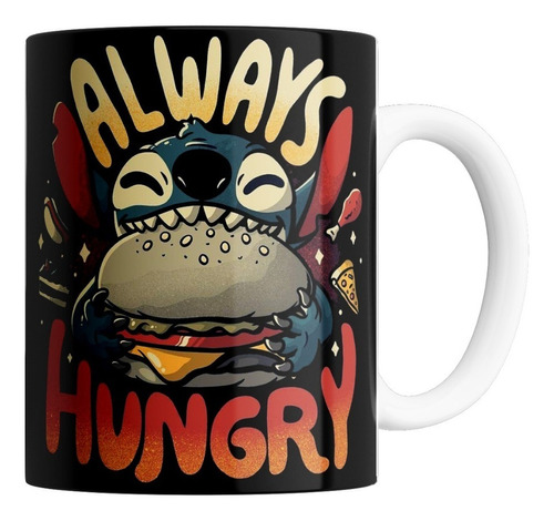 Taza De Cerámica Stitch Burguer - Varios Modelos