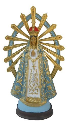 Imagen Religiosa De Virgen De Lujan Irrompible Grande Pvc