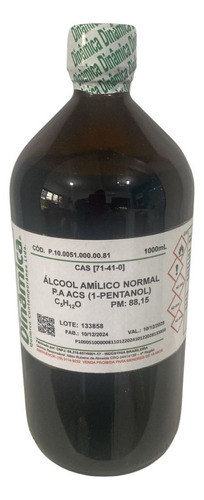 Pentanol (alcool Amilico Normal) Pa Acs 1 Litro