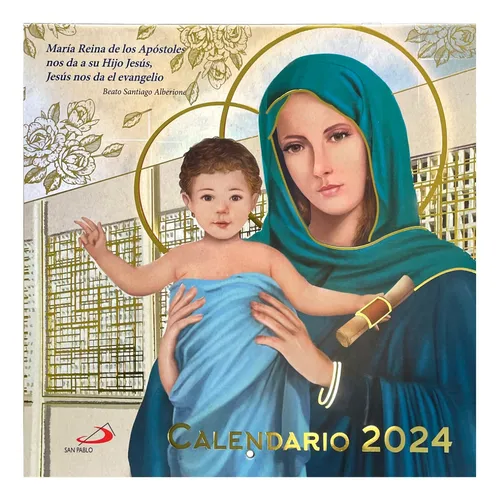 Calendario Católico De Pared 2024 3 Pzas