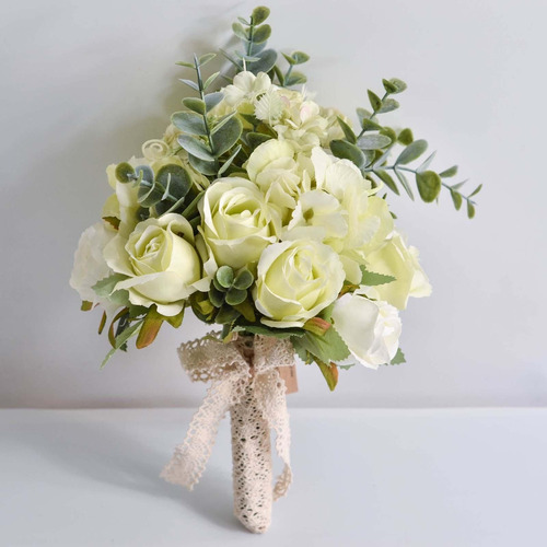 Cv Ramo De Dama De Honor Centro De Mesa Hecho A Mano Flores