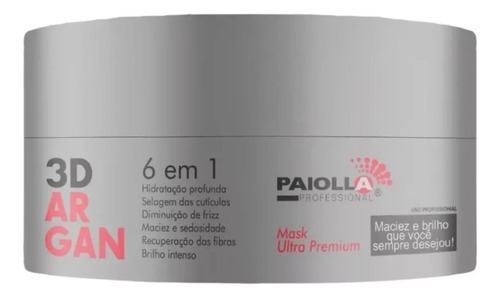 Paiolla Máscara Ultra Premium 3d Argan 6 Em 1 - 150g