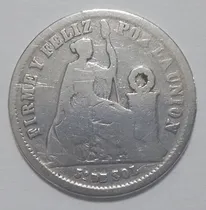 Comprar Moneda Peruana Año 1866 Siglo Xix Un Quinto De Sol