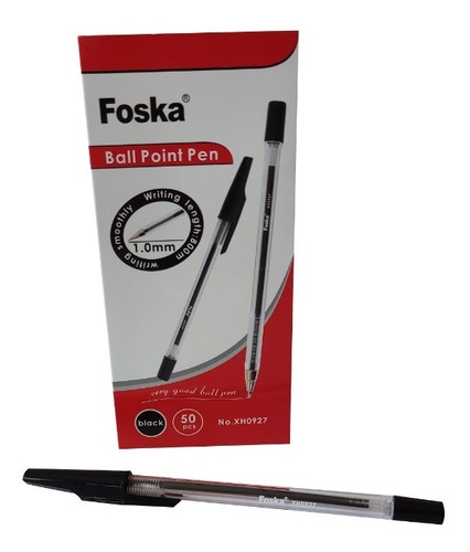 Bolígrafo 1.0mm, Marca Foska Caja De 50 Unidades