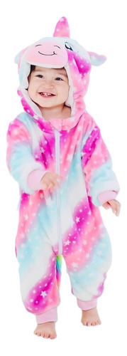 Pijama Polar Disfraz Unicornio Invierno Otoño Niño Niña Bebé