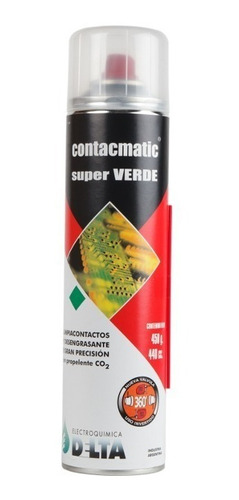 Contacmatic Super Verde Limpiacontactos Desengrasante X 6 U 450g