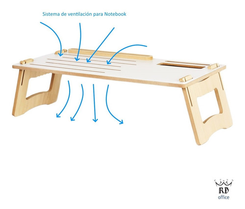 Imagen 3 de 5 de Bed Office Mesa Multiuso Cama Bandeja Para Notebook Celular