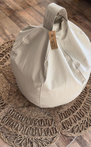 Puff Fiaca Sillon Ecocuero Tipo Pera Living Grande