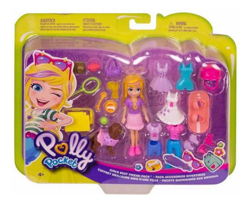 Muñeca Polly Pocket Pack Accesorios Divertidos Mattel