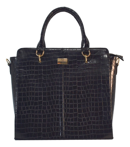 Bolso De Dama Dibella Ejecutivo Imit. Piel Cocodrilo Yalena