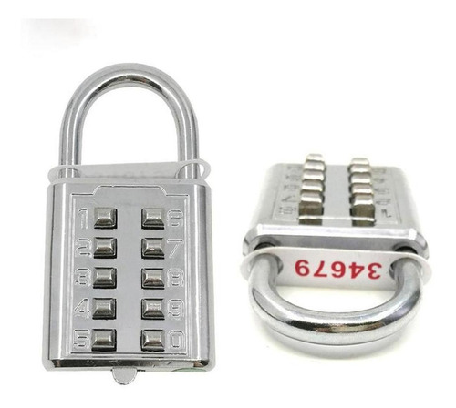 Candados Para Asegurar Caja Fuerte, Mxlks-008, 2pzas, 10 Tec Color Plata