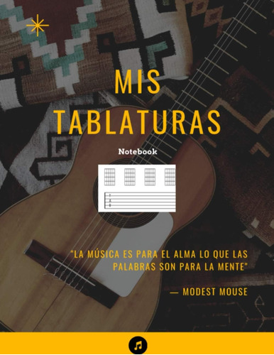 Libro: Cuaderno Tablaturas De Guitarra: Hojas De Tablaturas,