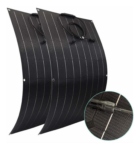2x 100w Monopanel Solar Flexible 200w Panel Superficie