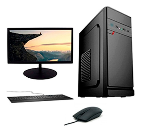 Imagem 1 de 7 de Desktop Completo Atx I3 8gb Ssd 120gb Monitor 20 Wifi