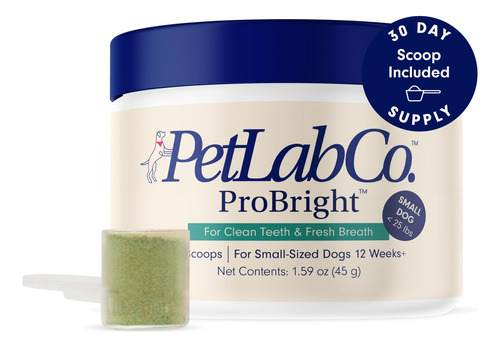 Petlab Co. Probright - Polvo Dental Para Perros  Limpieza D