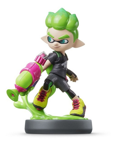 Inkling Boy Neon Green Splatoon 2 Amiibo