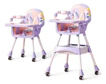 Comprar Silla Grande Para Bebe Asiento Con Diseño Cubiertos Juguetes Color Rosa\u002Fturquesa Silla Plegable