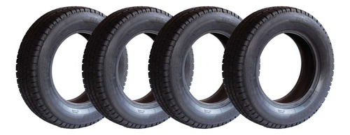 Kit 4 Pneu 205/70/15 C Remold Com Borracha Vipal + 4 Bico