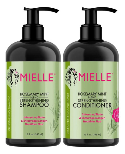 Kit Shampoo Acondicionador Y Aceite De Romero Mielle Organic