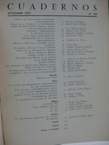 Imagen 2 de 8 de Cuadernos 100 La Revista Mensual De América Latina