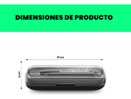 Termómetro Chef IQ Inalámbrico 2 Sondas Smart Bt Wifi Para Proteina Light silver