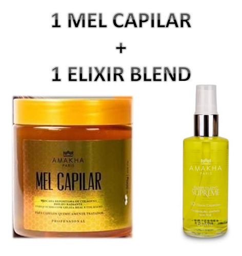 Mel Capilar 500g + Elixir Blend Amakha Paris
