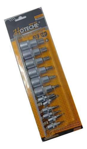 Juego De Dados Torx Estrella Macho 12 Pcs - 1/4 1/2- Hoteche