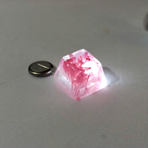 Keycap Personality Design Rgb Transparent Pink Smog Cherry P