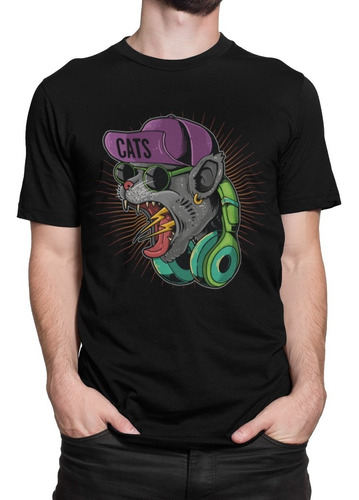 Playera Cats Con Audifonos/ Gatos/ Para Dama Y Caballero