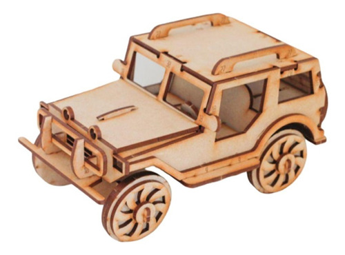 Rompecabezas Maqueta 3d  Madera Jeep Auto 