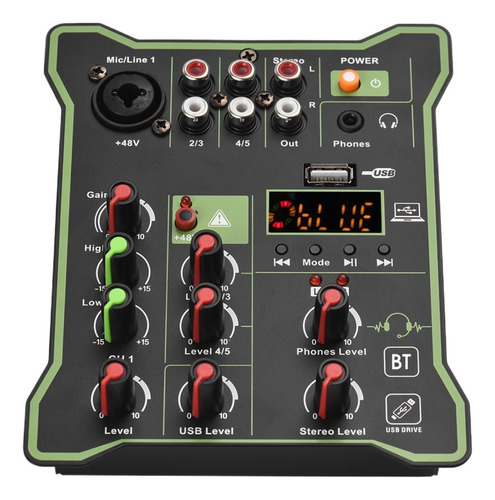 Tuner Sound Mixer Pantalla De Audio Integrada Que Mezcla 5 C