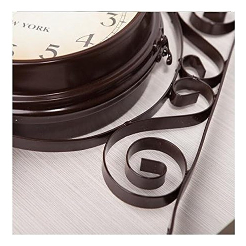 Kiaotime Reloj De Pared Vintage De Doble Cara Hierro Metal S