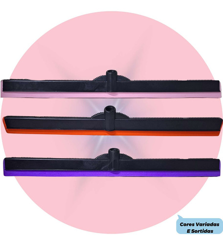 Rodo 60 Cm Puxa E Seca Borracha Dupla 12 Uni Sem Cabo