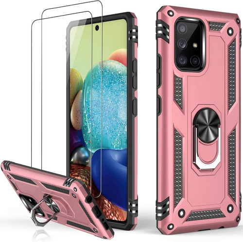 Funda Para Samsung Galaxy A71, Rosa/soporte/resistente