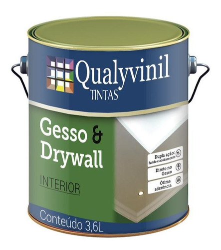 Tinta Para Gesso & Drywall Branco Acrílico Fosco 3,6l